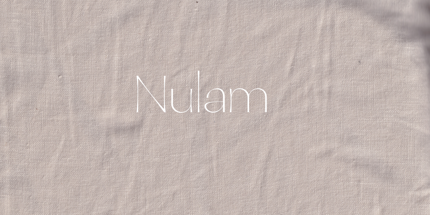 Example font Nulram #6